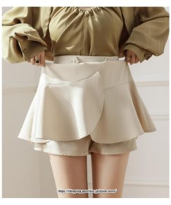 スカート | レディース ミニ膝上 マーメイド着痩せ フェミニン 優雅 上品 フリル 2022新作 韓国風 秋冬コーデ キレイめ 通勤 オシャレ 通学