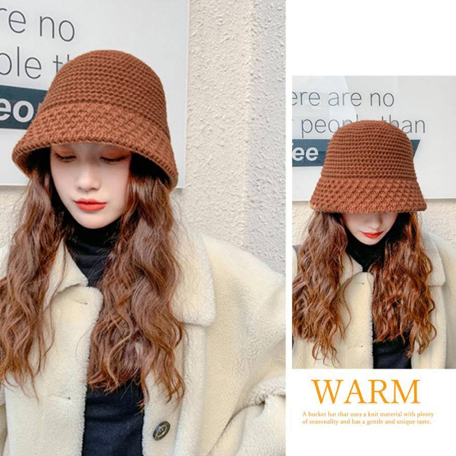 ニット帽 | 折りたたみ 小物 おしゃれ ニットバケットハット 韓国風 あったか 秋冬物 レディース ニットキャップ ニット帽子 大人