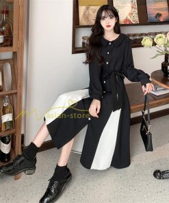 マキシ | ロングワンピース 秋物 レディース ミモレ丈 Aラインワンピース 切り替え フェイク レイヤード風 重ね着風 30代40代 着やせ 上品感 お呼ばれワンピース