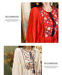 マキシ | マキシワンピース レディース ワンピース ドレス マキシ丈ワンピース 通勤 結婚式 夏服 体型カバー 刺繍 Vネック 長袖 きれいめ 秋ワンピース 人気 カジュアル