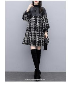 コート・ジャケット | チェスターコート レディース ロングコート アウター 黒 コート チェック柄 ラシャ 切り替え ゆったり 上品 あったか 2022新作 カジュアル 秋冬