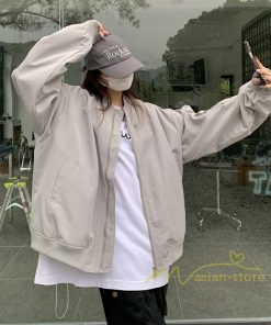 コート・ジャケット | スタジャン レディース ファッション 体型カバー 40代 30代 秋 アウター ジャケット ブルゾン カジュアル 上着 Oversize 長袖 羽織り ライトアウター