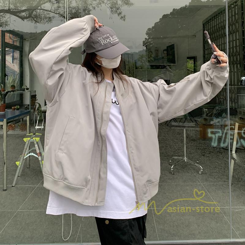 コート・ジャケット | スタジャン レディース ファッション 体型カバー 40代 30代 秋 アウター ジャケット ブルゾン カジュアル 上着 Oversize 長袖 羽織り ライトアウター