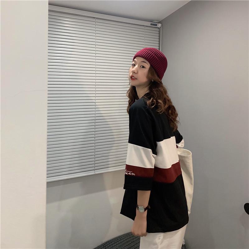 パジャマ ルームウェア | ビッグTシャツ レディーストップス ロングTシャツ ゆったりカジュアル可愛い M L XL XXL ベージュ 黒 ブルー ブラック 2020春夏ロングTシャツ