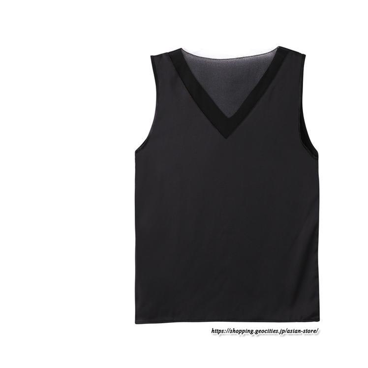 キャミソール タンクトップ | タンクトップ レディース 秋 秋服 レイヤード インナー ノースリーブ Vネック しわにくい ベーシック 重ね着 とろっと滑らかな肌触りの落ち感素材