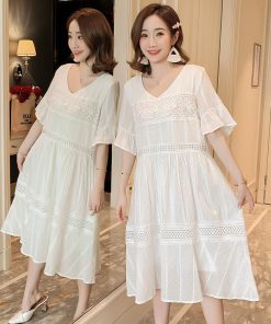 ワンピース | マタニティマタニティ レディース 体型カバー 半袖 産前産後 膝丈 普段着 Aライン マタニティウェア ママ ひざ丈 授乳口なし ワンピ