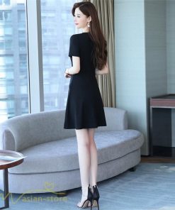 ミディアム | ワンピース Aライン レディース 着痩せ Vネック ひざ上丈 カジュアル 大きいサイズ 無地 きれいめ おしゃれ 春 夏 30代 新作 上品 サマーワンピース 40代 20代