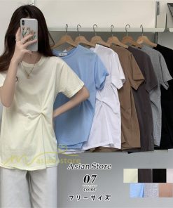 ｔシャツ・カットソー | Tシャツ カットソー トップス レディース 半袖 無地 春夏新作 オフィス おしゃれ クルーネック シンプル コーデ きれいめ 着痩せ 快適 20代30代40代50代 着回し