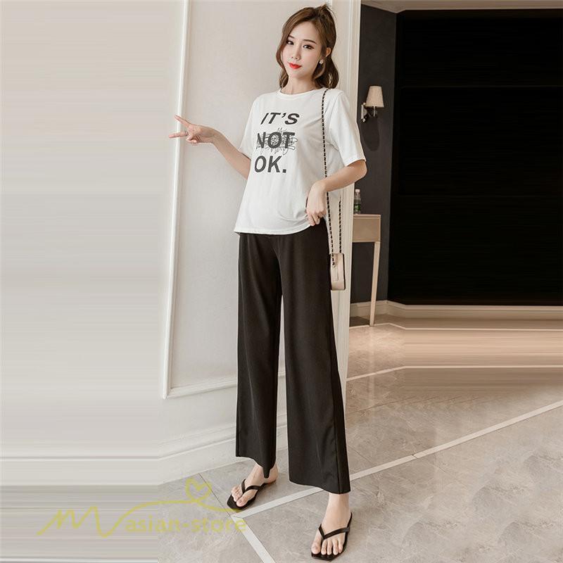 パンツ レギンス | マタニティ パンツ マタニティパンツ 着痩せ ワイドパンツ 無地 薄手 春 夏 秋 カジュアル 無地 妊婦 お出かけ きれいめ ウエスト調整 妊婦服 柔らか おしゃれ