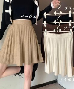 ミニスカート | プリーツスカート 編み レディース 韓国