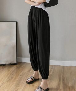 サルエルパンツ | ストレッチ レーヨン パンツ レディース 体型カバー ヨガパンツ ダンス ヒップホップ