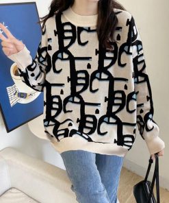 ニット・セーター | ジャガード柄ニットトップス 長袖韓国秋冬