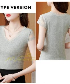 ｔシャツ・カットソー | Ｔシャツ レディース きれいめ 40代 春夏 上品 半袖Tシャツ ブラウス 白トップス オシャレ 韓国風 ママ 20代30代40代50代 フェミニン カットソー レース付き