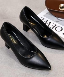 パンプス | 合皮レディース ポインテッドトゥ ピンヒール ストラップなし 黒 大きいサイズ ハイヒール 滑り止めソール パンプス 柔らかい生地 スリップオン