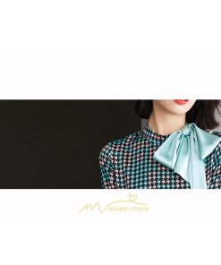 シャツ・ブラウス | ブラウス 長袖 レディース おしゃれ トップス シフォンブラウス 千鳥格柄 オフィス 通勤 ゆったり 体型カバー 秋服 上品 オシャレ 可愛い 着痩せ お出かけ