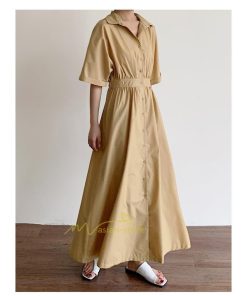 マキシ | シャツワンピース ワンピース 秋 春 レディース ロングワンピース 長袖 ロング丈 マキシ丈 体型カバー 無地 ゆったり 40代 夏作 30代 カジュアル 着痩せ 50代