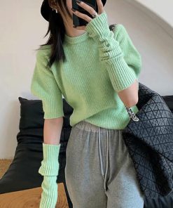 ニット・セーター | アームウォーマー ニットトップス 韓国風