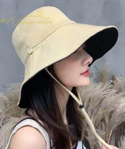 レディース | 帽子 春　夏 Uv 折りたたみ 大きいサイズ つば広 ひも UVカット帽子 風で飛ばない 自転車　サファリ 無地 リバーシブル アウター お出かけ ハット