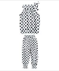 （子供）その他 | キッズ 半袖 キャミソール 女の子 袖なし 夏 子供服 セットアップ ドット柄 シフォン上下セット ベビー服 おしゃれ 洋服【ネコポ