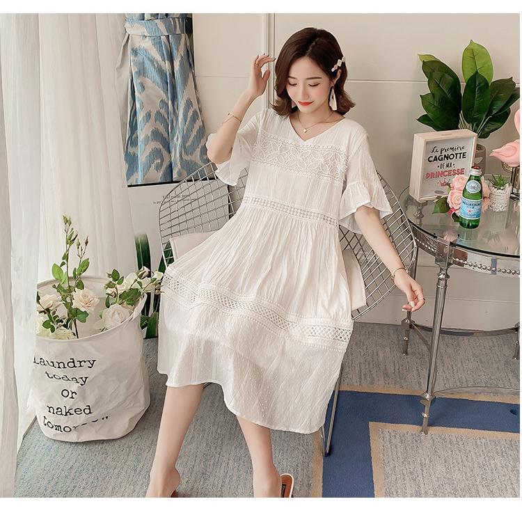 ワンピース | マタニティマタニティ レディース 体型カバー 半袖 産前産後 膝丈 普段着 Aライン マタニティウェア ママ ひざ丈 授乳口なし ワンピ