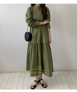 マキシ | シャツワンピース ワンピース 秋 春 レディース ロングワンピース 長袖 ロング丈 マキシ丈 体型カバー 無地 ゆったり 着痩せ 30代 40代 カジュアル 50代 夏物