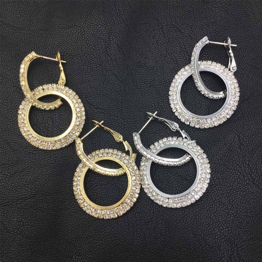 その他アクセサリー | キラキラピアス 痛くない ビジュー レディース リングピアス 華奢 サークルピアス