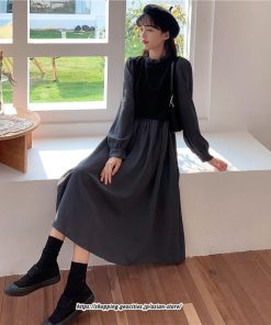 マキシ | ワンピース レディース おしゃれ ロングワンピ 40代 50代 膝丈ワンピース 秋服 大人可愛い 韓国風 着痩せ 通勤