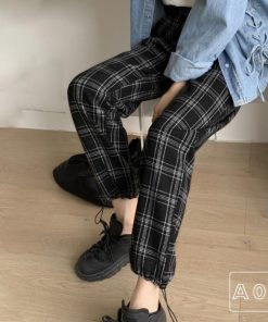 クロップドパンツ | チェック柄 あったか ストレートパンツ カーゴパンツ レディース おしゃれ ロングパンツ カジュアル 裏起毛パンツ 着やせ