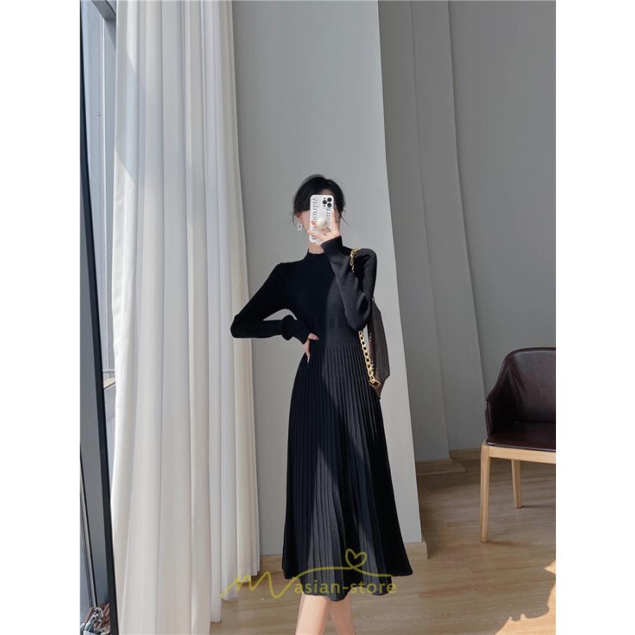 ニットワンピース | ワンピース 秋 秋服 レディース ニット ロングワンピース ロング 長袖 冬 冬服 可愛い フェミニン 20代30代40代50代 上品 送料無料 エレガント 高級感