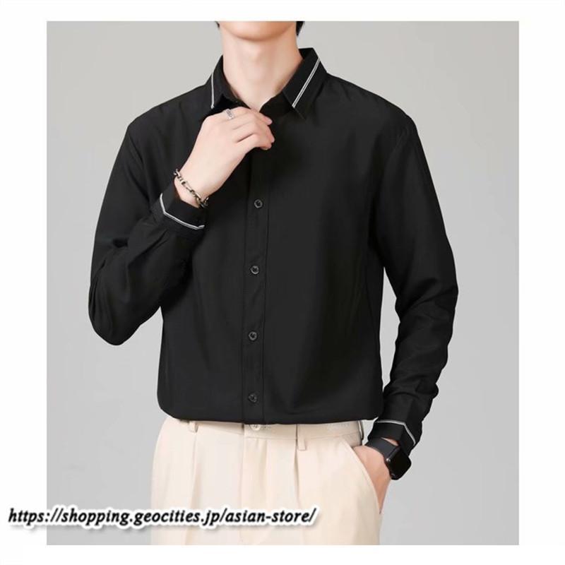 シャツ | 長袖メンズ ビジネス フォーマル オフィス 仕事 春 夏 秋 冬 カジュアル ビジネスシンプル 長袖 トップス 大きいサイズ メンズトップス