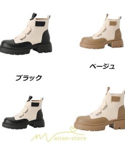 ショートブーツ | レディース 歩きやすい ワークブーツ 楽チン 痛くない ラウンドトゥ 美脚 厚底 カジュアル 通勤 通学 旅行 50代 30代 お出かけ 40代 20代