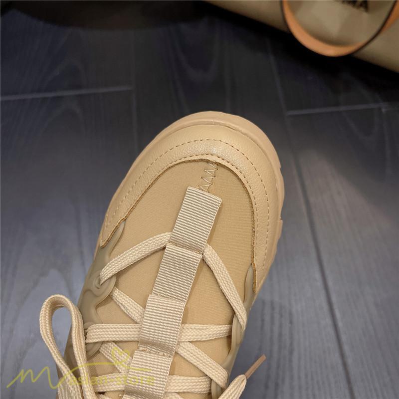 スニーカー | インソール レディース ダッドスポーツシューズ 靴 厚底 レースアップ 無地 履きやすい ハイカット 可愛い 脚長効果 歩きやすい 新作