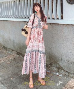 マキシ | ワンピース ロングワンピース エスニックワンピース コットン リゾートワンピース ワンピ 半袖 大人 夏 ゆったり リゾート お出かけ 普段使い きれいめ