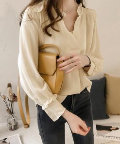 シャツ・ブラウス | 大人 夏 トップス ブラウス オフィス シャツブラウス 長袖 春 フォーマル おしゃれ Vネックブラウス ゆったり レディース