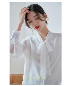 シャツ・ブラウス | シャツ ブラウス 秋冬 レディース スカーフタイ きれいめ フォーマル 春 長袖 無地 シンプル カジュアル 上品 通勤 お出かけ エレガント フェミニン オフィス