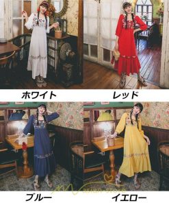 マキシ | ワンピース レディース ロングワンピース Aライン 花柄 カジュアル きれいめ 大人 ワンピ 長袖 夏秋 パーティー 夏 通勤 ガーリー 秋 着痩せ リゾート 旅行