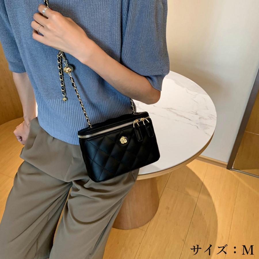 ショルダーバッグ | ミニバッグ 肩掛け キルティング チェーンバッグ レディース フェイクレザー ボックス斜め掛け