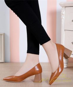 パンプス | 走れるポインテッドトゥ チャンキーヒール 黒 フォーマル オフィス レディース 入学式 入園式 卒業式 卒園式 5cmヒール 22cm 結婚式 靴 25cm