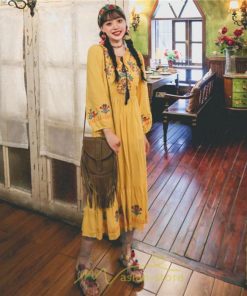 マキシ | ワンピース ロングワンピース エスニックワンピース コットン 花柄 刺繍 リゾートワンピース ワンピ 長袖 大人 夏 きれいめ フェミニン 秋 おしゃれ ゆったり