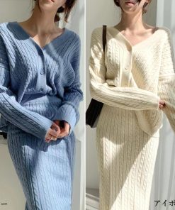 セットアップ | ケーブルニットセットアップレディース秋冬