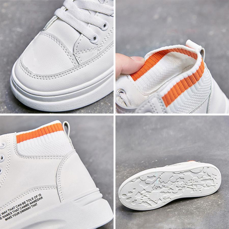 ショートブーツ | 厚底 シューズ スニーカー プラット 韓国風 おしゃれ ハイカット 靴スポーツ 履きやすい 疲れない レースアップ レディース