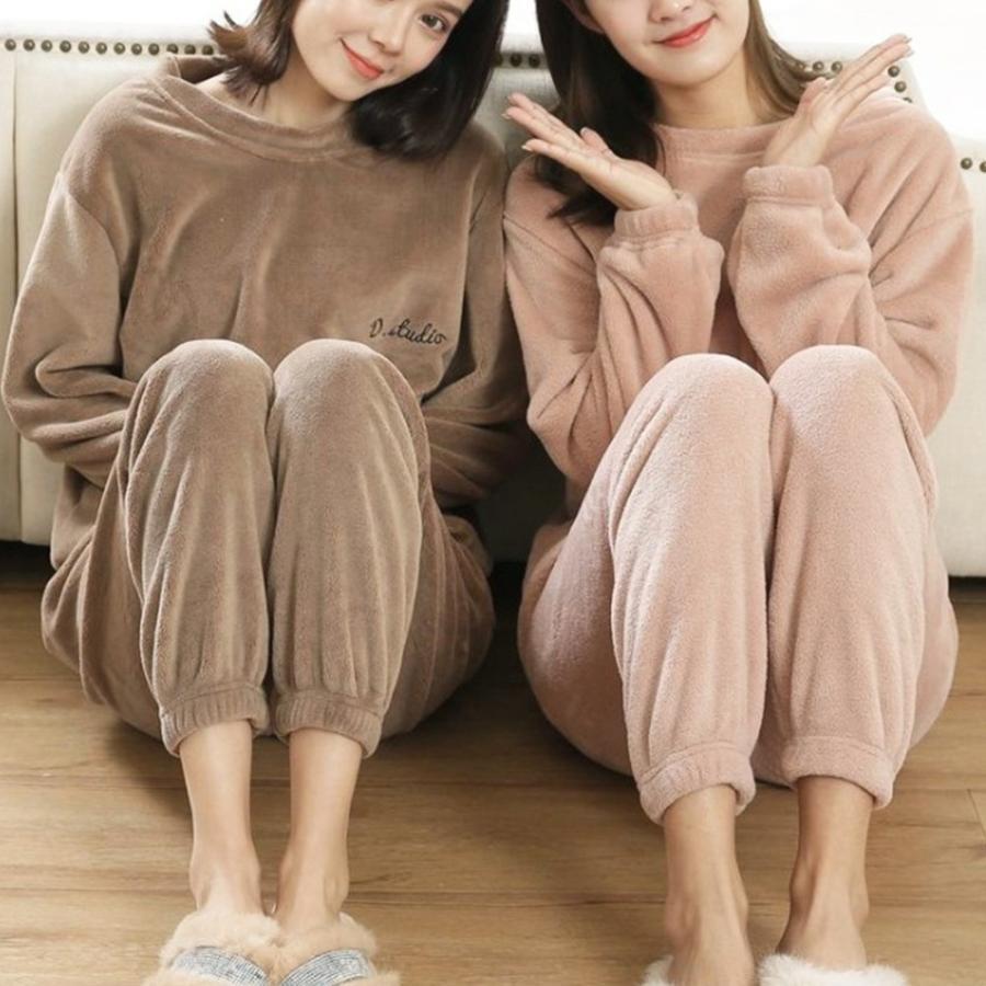 インナー・ルームウェア | フリースパジャマ 上下セット レディース