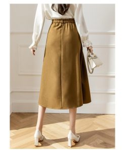 スカート | レディース ロング フレア Aライン 秋冬 ミモレ ハイウエスト 体型カバー キレイめ オシャレ フェミニン 可愛い お出かけ 着痩せ OL 通勤 通学