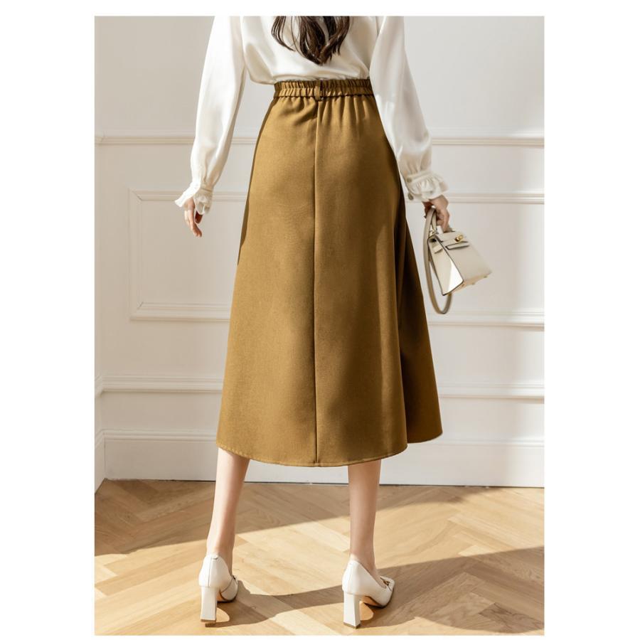 スカート | レディース ロング フレア Aライン 秋冬 ミモレ ハイウエスト 体型カバー キレイめ オシャレ フェミニン 可愛い お出かけ 着痩せ OL 通勤 通学