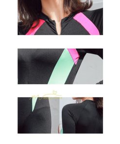 水着 | フィットネスレディース 競泳ワンピース スイムウェア オールインワン 練習用 キャップ付 長袖 トレーニング フィットネス 体系カバー スリムデザイン