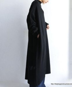 マキシ | ハイネックニットワンピース ロングニットワンピース 長袖 レディース 秋冬 ボリューム感 大きめ ビッグシルエット 30代 コクーンワンピースカワイイ 大人