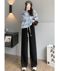 ワイドパンツ | パンツ レディース 秋 冬 新作 カジュアルパンツ 無地 ロングパンツ ポケット コーデュロイパンツ 秋冬コーデ ウエストゴム スウェットパンツ