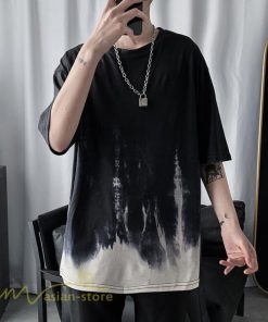Tシャツ | カットソー メンズ 半袖 ゆったり カジュアル 半袖トップス サマー 夏新作 クルーネック 絞り染め おしゃれ ストリート カッコウイイ コットン
