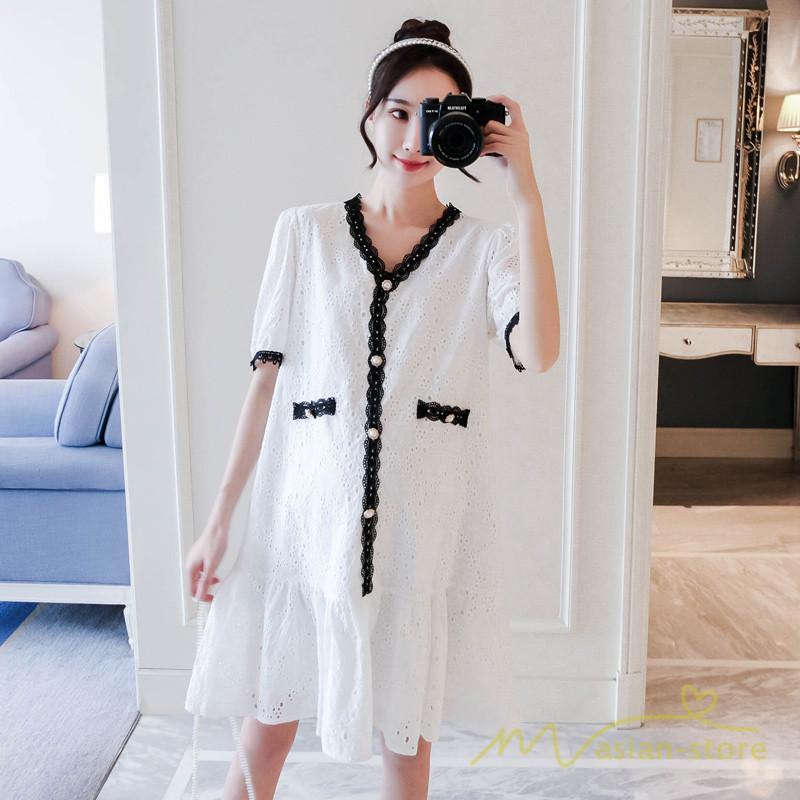 ワンピース | マタニティ 半袖 ママ服 妊娠服 産前 産後 マタニティ服 マタニティウェア 夏コーデ マタニティワンピ 通勤着 マタニティ アウトドア