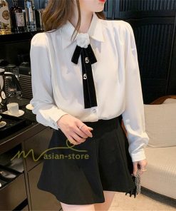 シャツ・ブラウス | シャツ ブラウス 秋冬 レディース スカーフタイ きれいめ フォーマル 春 長袖 オフィス 蝶結び 20代30代40代 通勤通学 お出かけ 着痩せ カジュアル 上品 春夏作